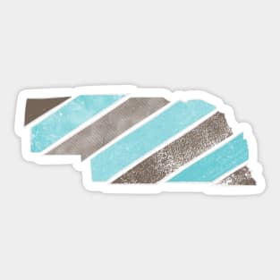 Nebraska Textured Shapes Sticker